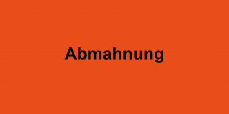 Abmahnung