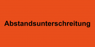 Abstandsunterschreitung